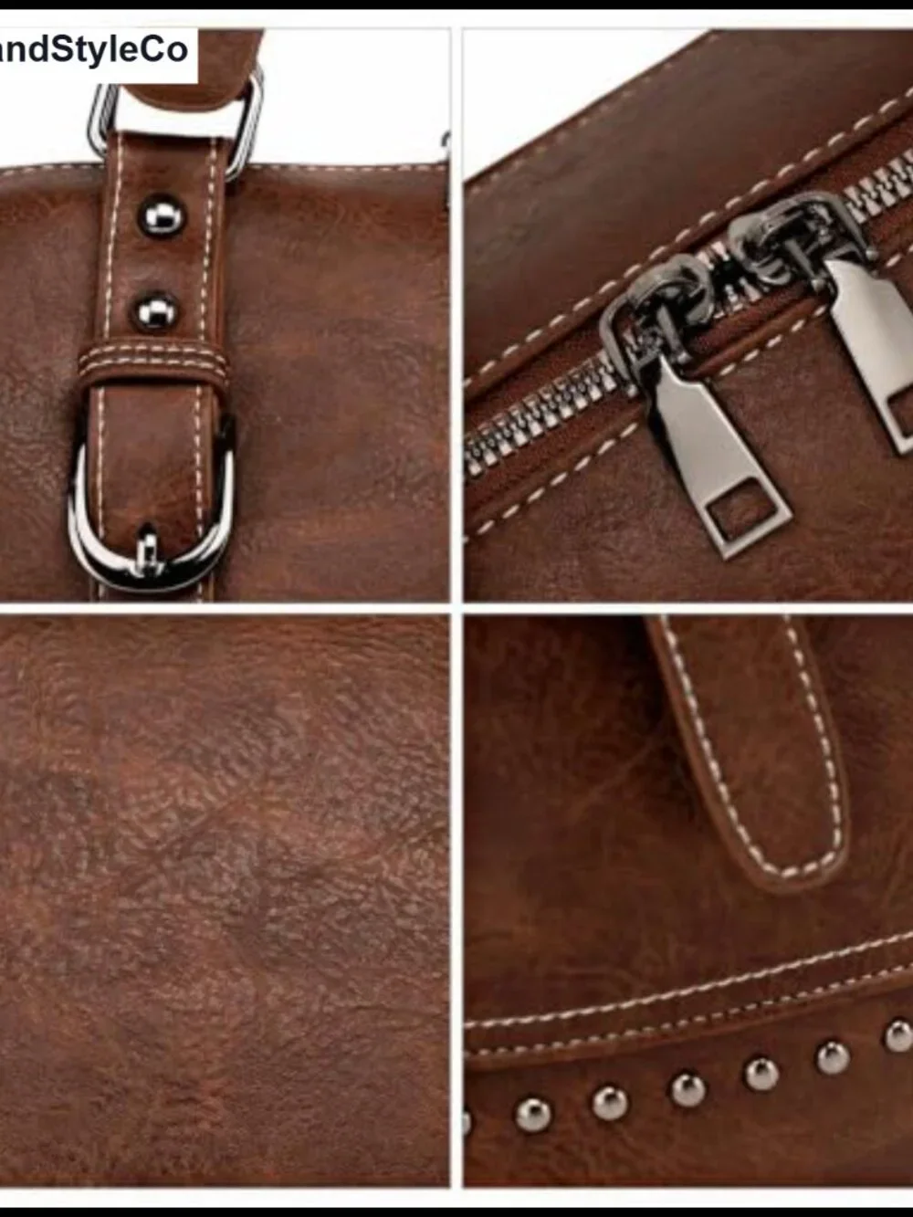 Faux Leather Vintage Doctor Satchel Crossbody Purse with Adjustable Strap